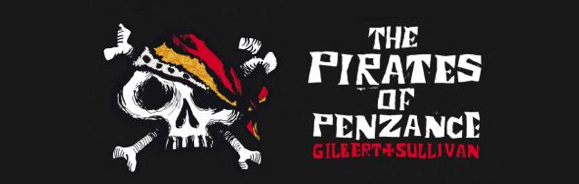 An advertising image showing a skull and crossbones and text to promote the performance