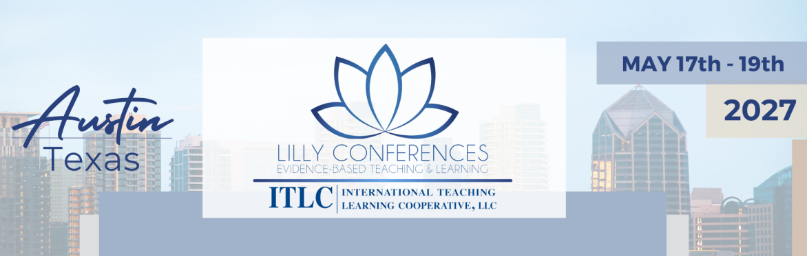 Image of Austin skyline with date of conference and ITLC-Lilly Logo