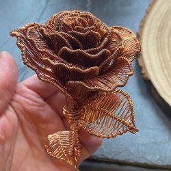 Tangled Wire Creations - Rose Sculpture