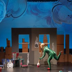 © Camille Henrot, Commedia dell’arte, 2026. Performance still from AIR 2026: Figures in a Landscape at the Wheeler Opera House in Aspen, Colorado. Co-commissioned by Performa, Aspen Art Mus