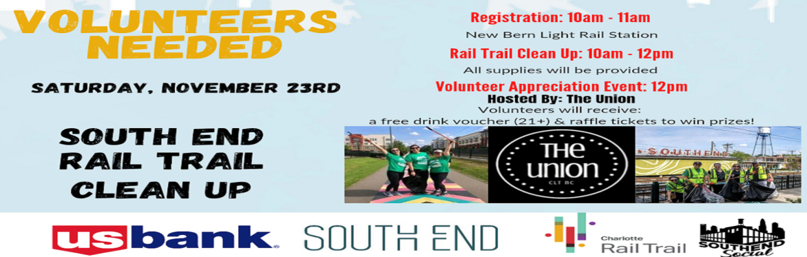 South End Rail Trail Clean Up - Nov 23rd