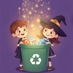 Green Halloween Family Craft Session