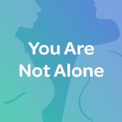 In background, women looking at eachother with silouette of body. You are not alone in your journey though breast cancer and menopause
