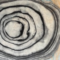 Made in east lothian workshop image swirling marbled ink suminagashi mindful marbling
