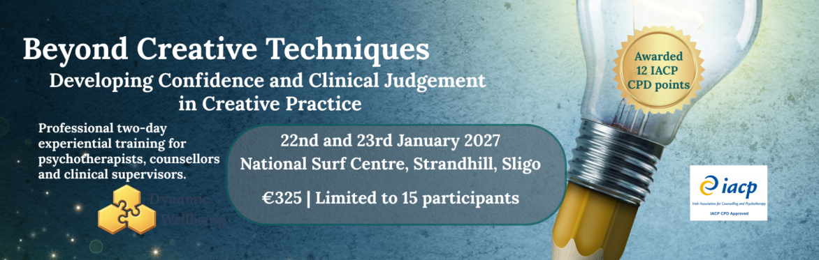 Beyond Creative Techniques two-day creative practice workshop, 22 and 23 January 2027 at Sligo Park Hotel.