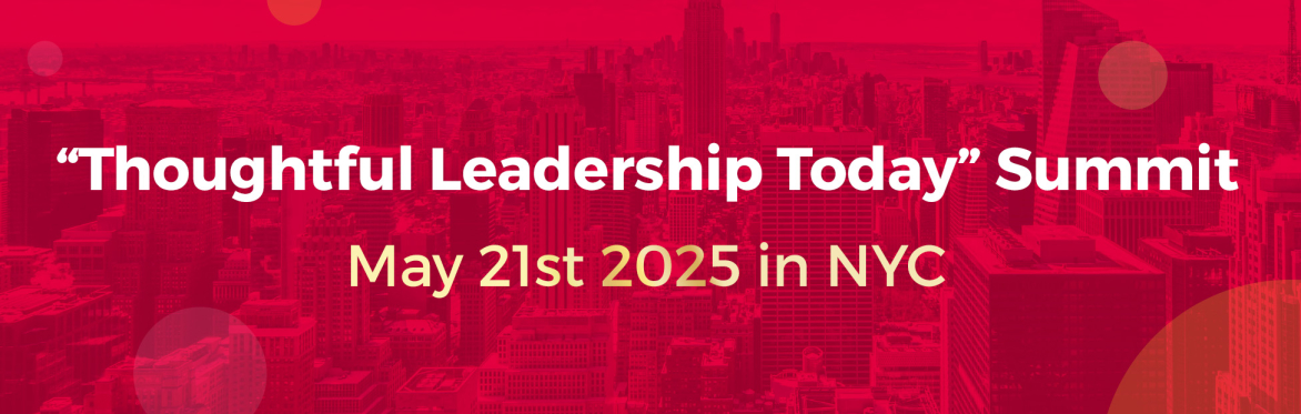 Bold letters spelling out Thoughtful Leadership Today Summit