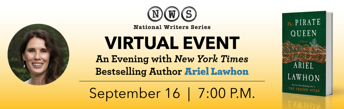 Ariel Lawhon virtual event with the national writers series featuring hew new book The Pirate Queen