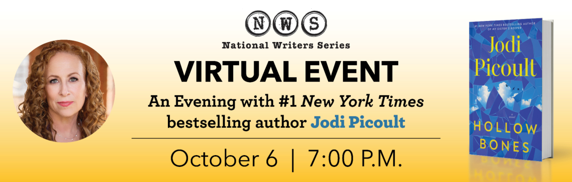 National Writers Series of Traverse City presents Jodi Picoult: a virtual event 10/6/26