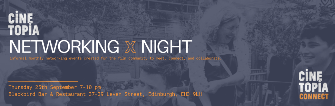 An infographic with the title Cinetopia Networking Night