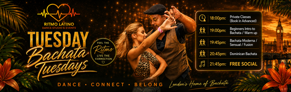 BACHATA TUESDAYS AT RITMO LATINO DANCE STUDIO - EVERY TUESDAY - VAUXHALL