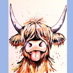 Cheeky Highland Coo - Paint & Sip Night @ The Angel in Ramsey