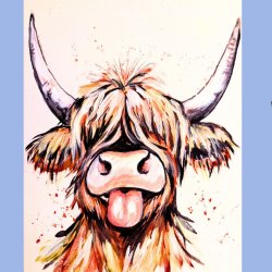 Cheeky Highland Coo - Paint Night @ The New Crown, Whittlesey