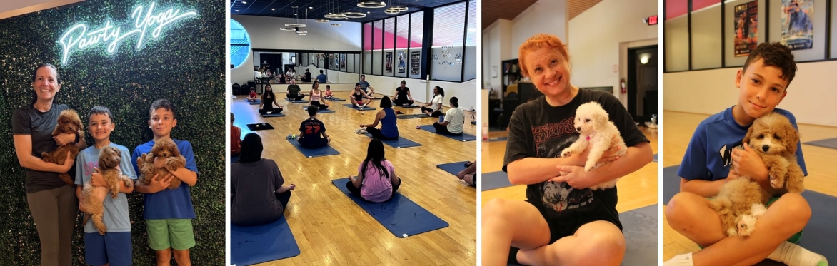 Pawty Yoga | Puppy Yoga in Memorial — Aug 8 & 9