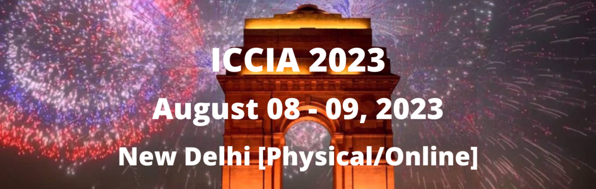 International Conference on Computational Intelligence and Applications 2023 [ICCIA 2023]