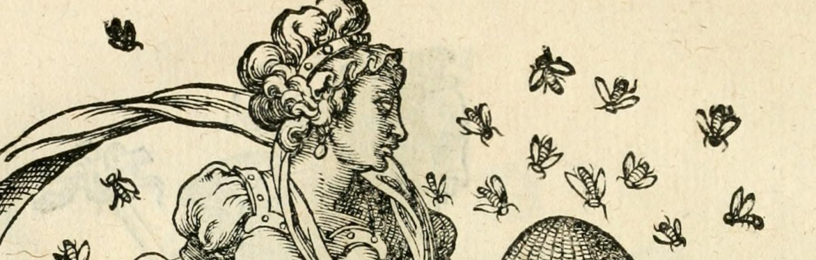 In antiquity bees were regarded as a symbol of community. This 16th century depiction shows them as attributes to the Roman goddess Spes (Hope).