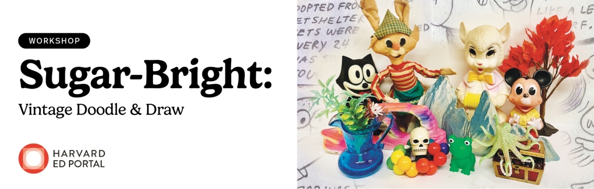 An image of assorted vintage plastic kids' toys including Felix the cat and Mickey Mouse