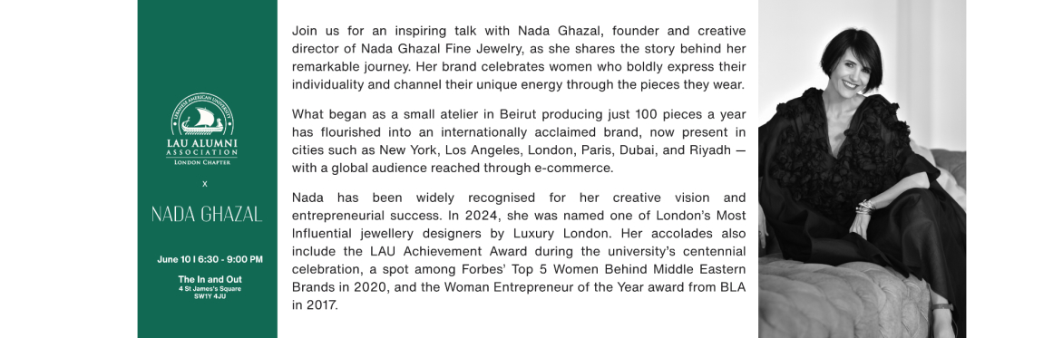 An Evening Talk with Nada Ghazal
