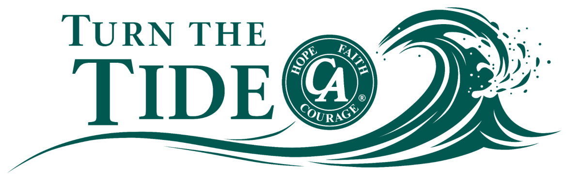 Event logo showing a wave surrounding the CA logo next to the words Turn the Tide