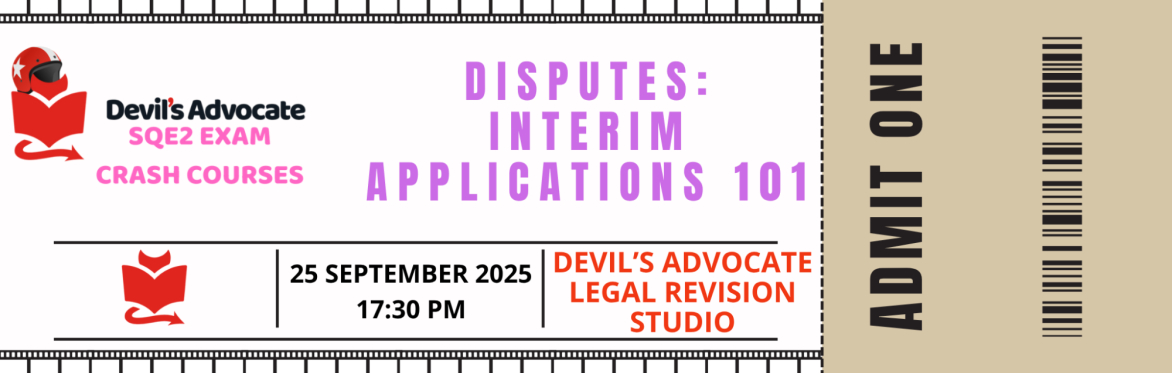 Disputes: Interim Applications 101