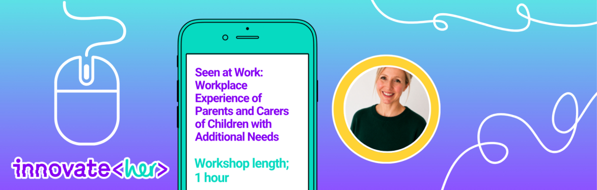 Event header image. Background blue to purple ombre with white lines and a white outline of a computer mouse for design. A mobile phone graphic with the event title in. The guest speaker's logo.