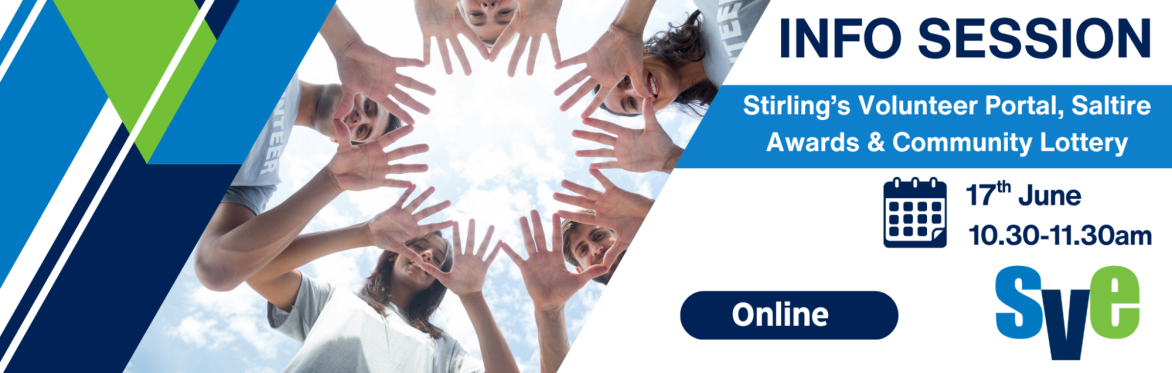 Info session on Stirling's Volunteering Portal, Saltire Awards & Community Lottery