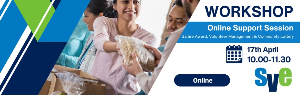 Online Support Sessions – Saltire Award, Volunteer Management, & Community Lottery
