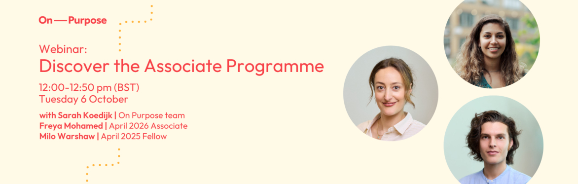 Discover the Associate Programme - Apply for April 2027