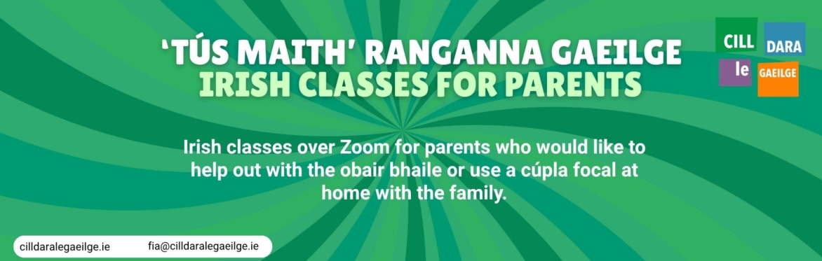'Tús maith' Irish classes for parents - Leibhéal 1 20:00-21:00 Complete beginners