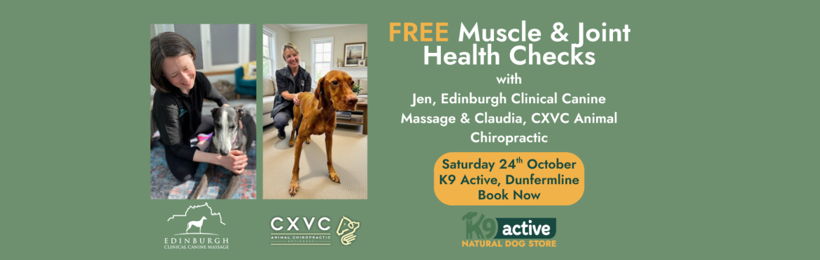 Free Muscle & Joint Health Checks for Dogs - Jen and Claudia (Sat 24 Oct)