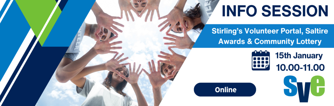 Info session on Stirling's Volunteering Portal, Saltire Awards & Community Lottery