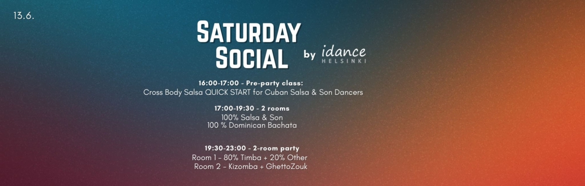 Saturday Social // Pre-party class: Salsa On2 for Cuban Salsa Dancers