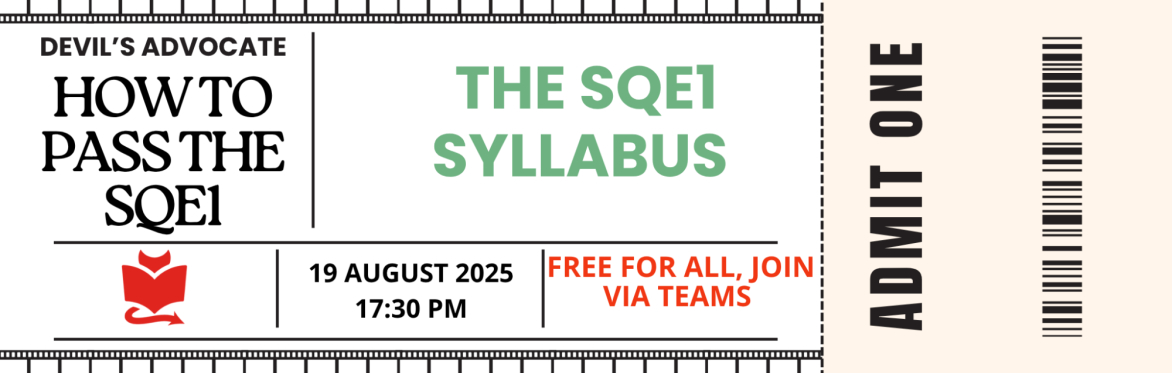 The SQE1 Syllabus