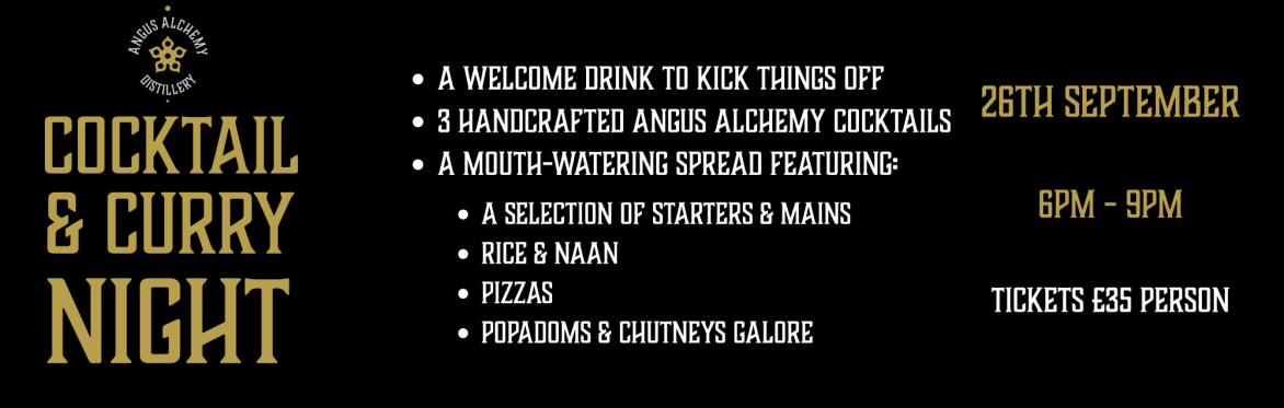 Angus Alchemy’s Cocktail & Curry Night