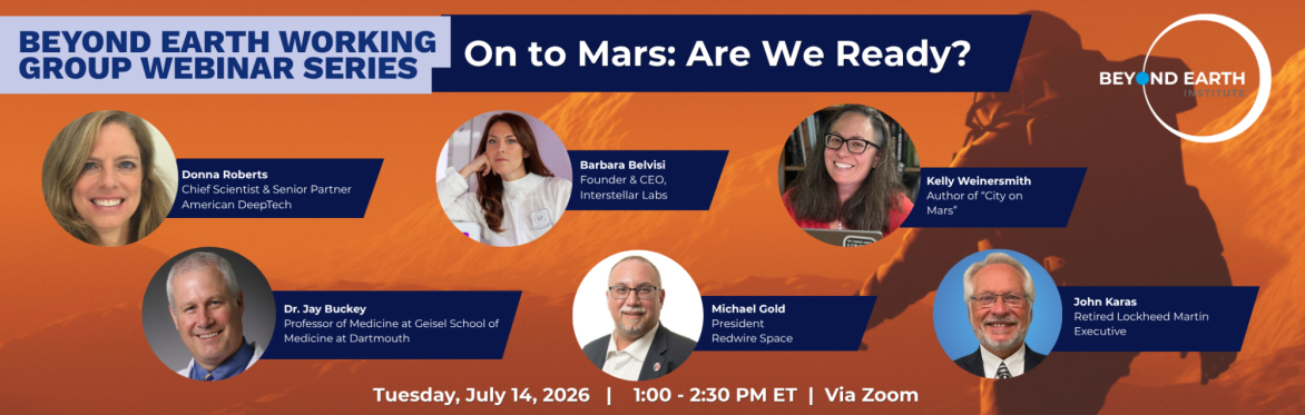 NEW DATE:  On to Mars: Are We Ready?