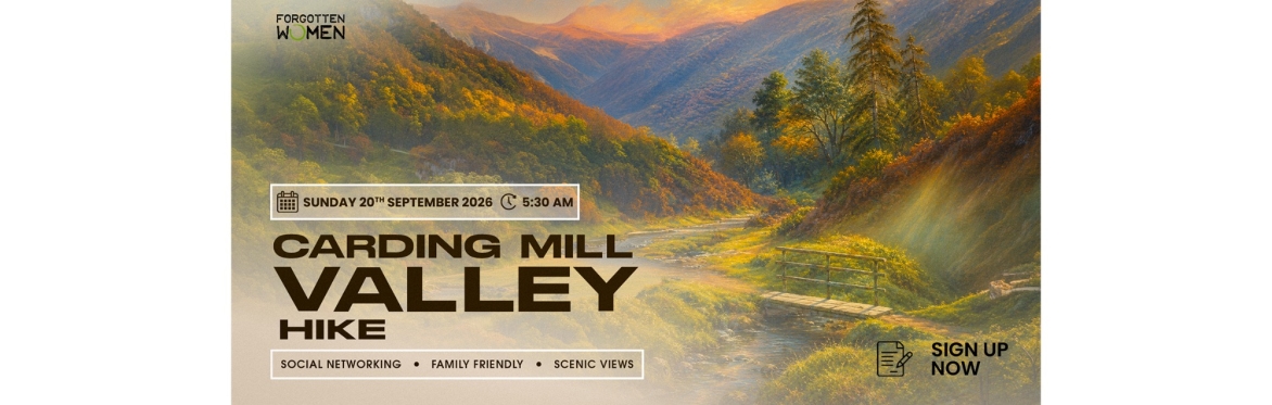 Carding Mill Valley Hike (Challenging) – Sunday 20th September 2026