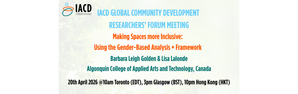 IACD Global Community Development Researchers' Forum Meeting