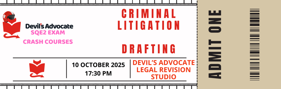 SQE2 MOCK: Criminal Litigation: Drafting