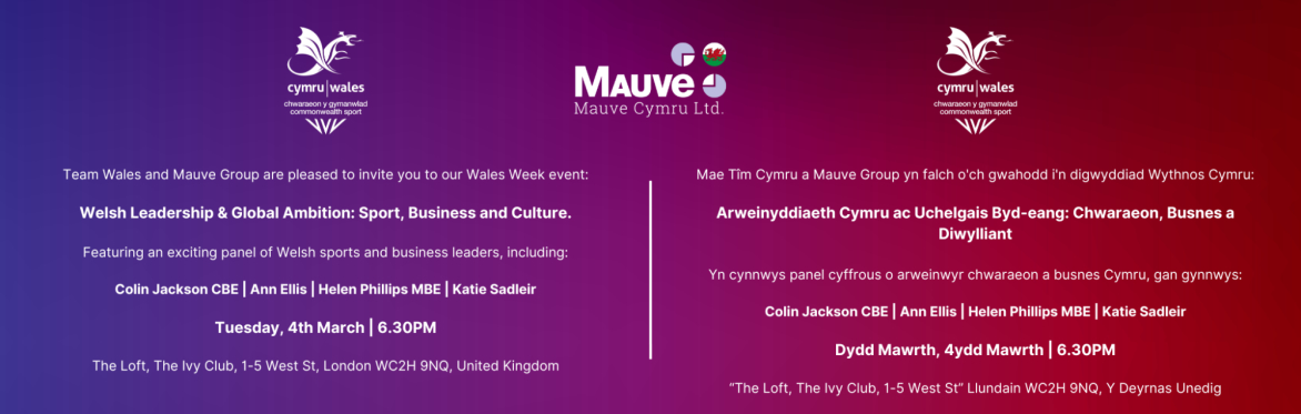 Welsh Leadership & Global Ambition: Sport, Business and Culture