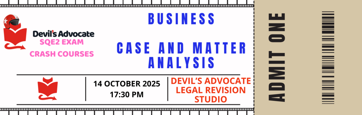 SQE2 MOCK: Business: Case and Matter Analysis