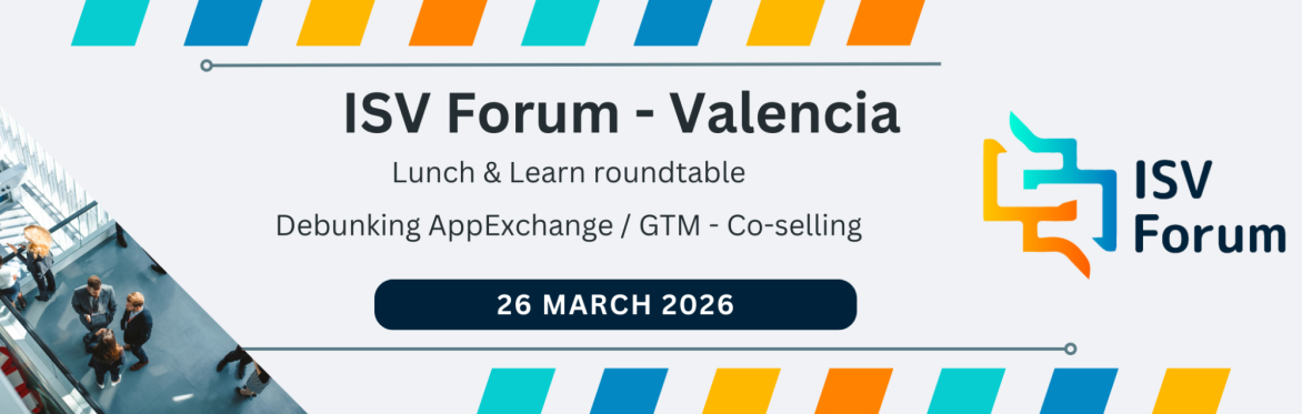 Banner with the date (26 March) and topics (Roundtable with the AppExchange Whisperer and GTM - Co-selling