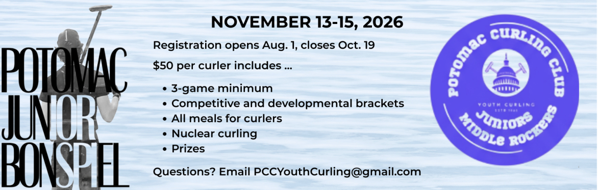 Potomac Junior Bonspiel: Nov. 13-15, 2026