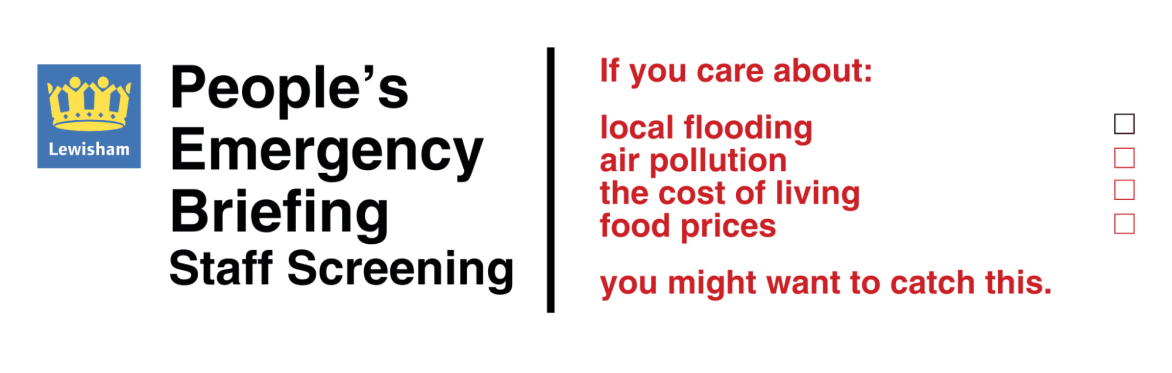 National Emergency Briefing: Lewisham Council Staff Screening