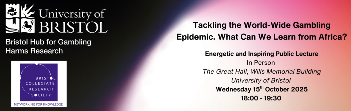 In-Person Public Lecture: “Tackling the World-Wide Gambling Epidemic. What Can We Learn from Africa?”
