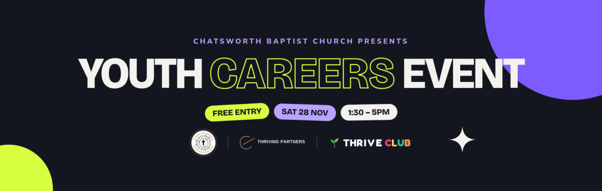 YOUTH CAREERS EVENT - NOVEMBER 28TH - 13:30-5PM - FREE EVENT