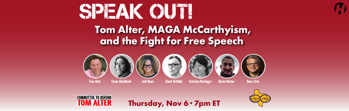 Speak Out! Tom Alter, MAGA McCarthyism, and the Fight for Free Speech