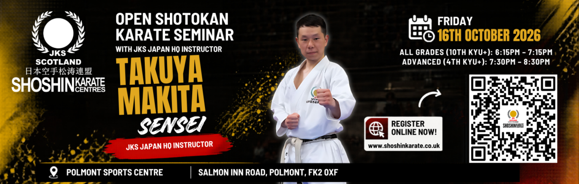 Takuya Makita Sensei – Open Shotokan Karate Seminar | Polmont