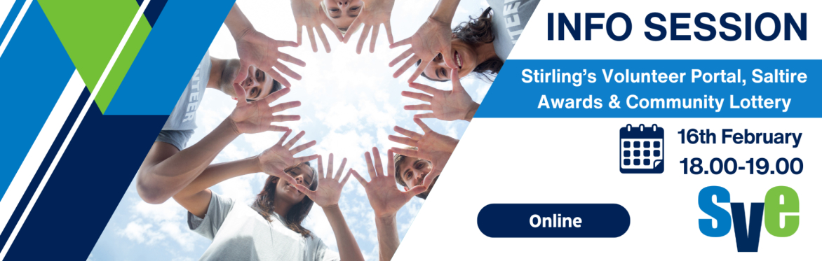 Info session on Stirling's Volunteering Portal, Saltire Awards & Community Lottery