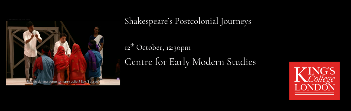 Shakespeare's Postcolonial Journeys with Dr. Amrita Dhar