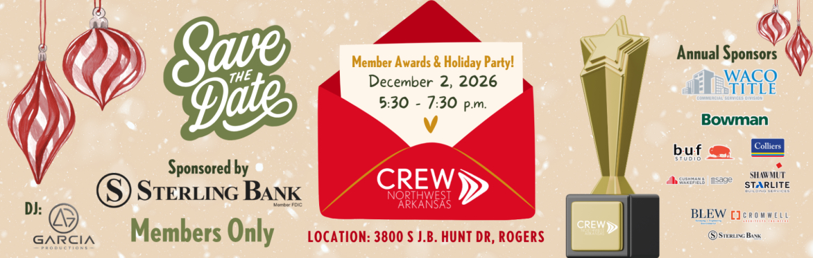 CREW Northwest Arkansas Annual Awards & Christmas Party!