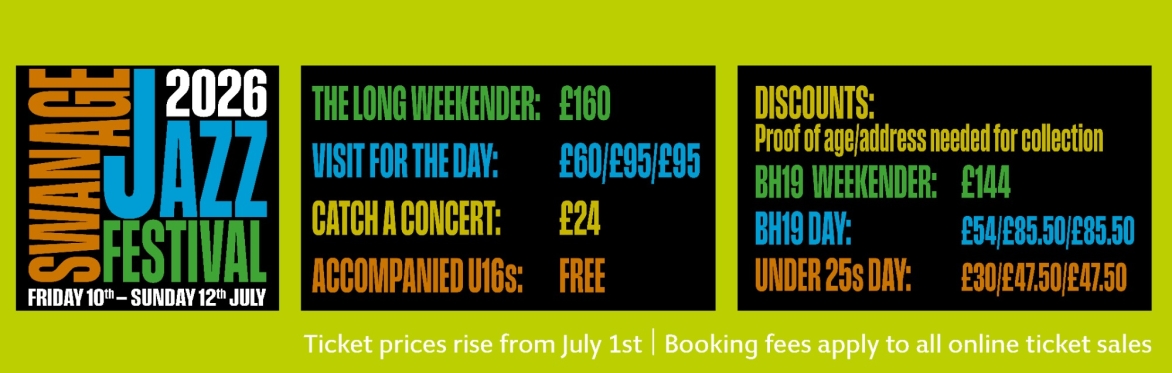 Swanage Jazz Festival 2026 10 - 12 July